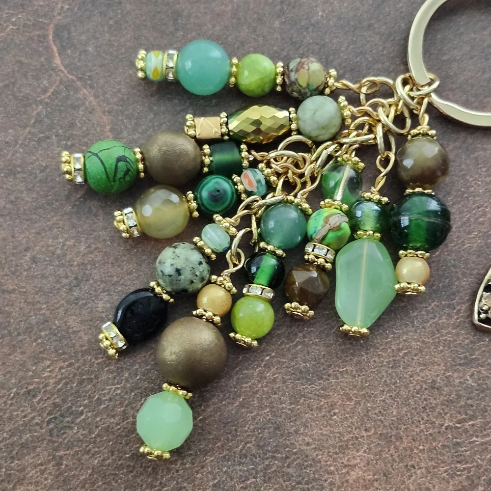 Dragonfly Over-sized Purse Charm or Keychain Jade Jasper Handcrafted
